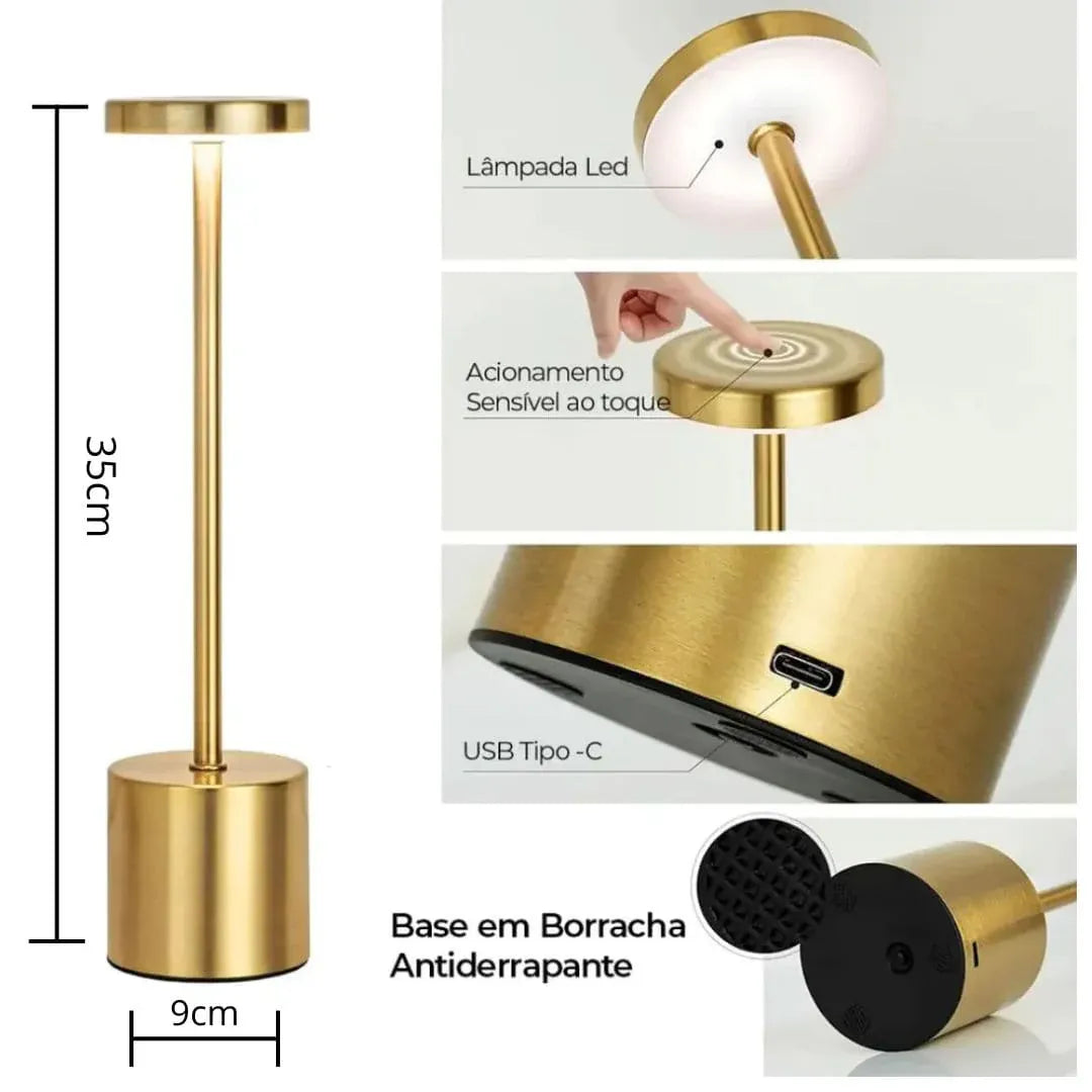 Luminária de Mesa Sem Fio - Lúmmi Design