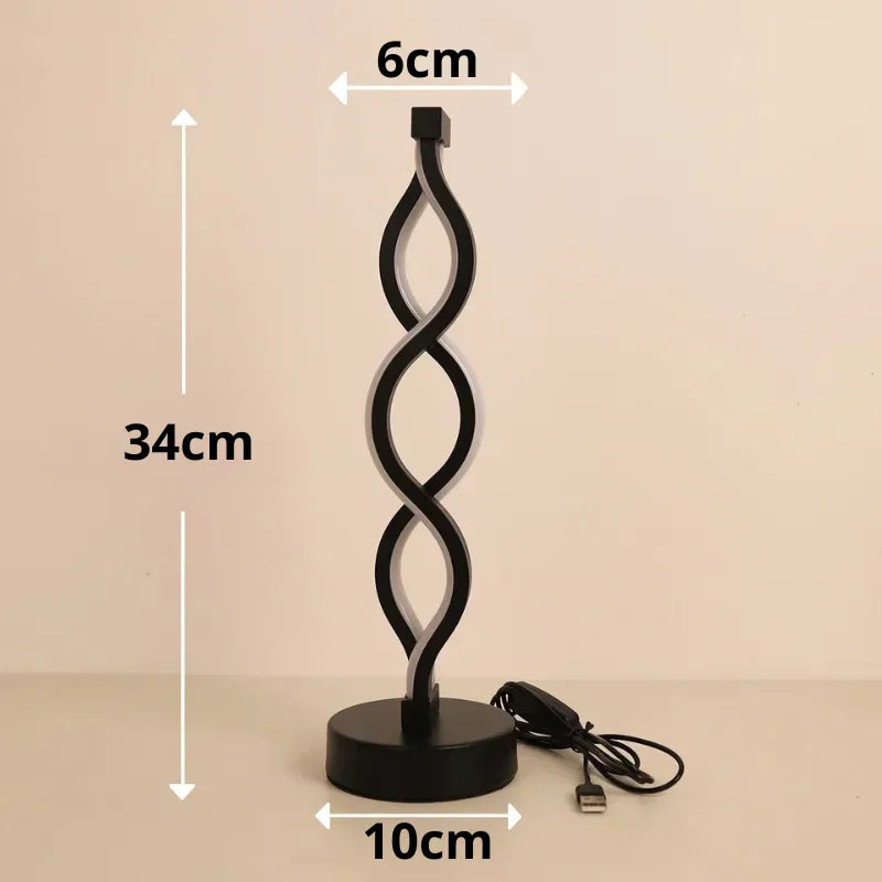 Abajur LED Preto Cinderella Lúmmi Design - Lúmmi Design