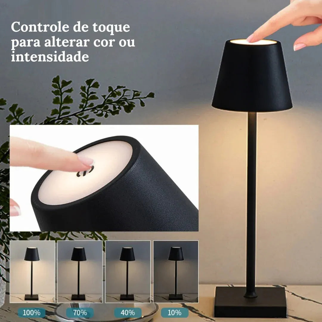 Luminária de Mesa Sem Fio Dimerizável - Lúmmi Design